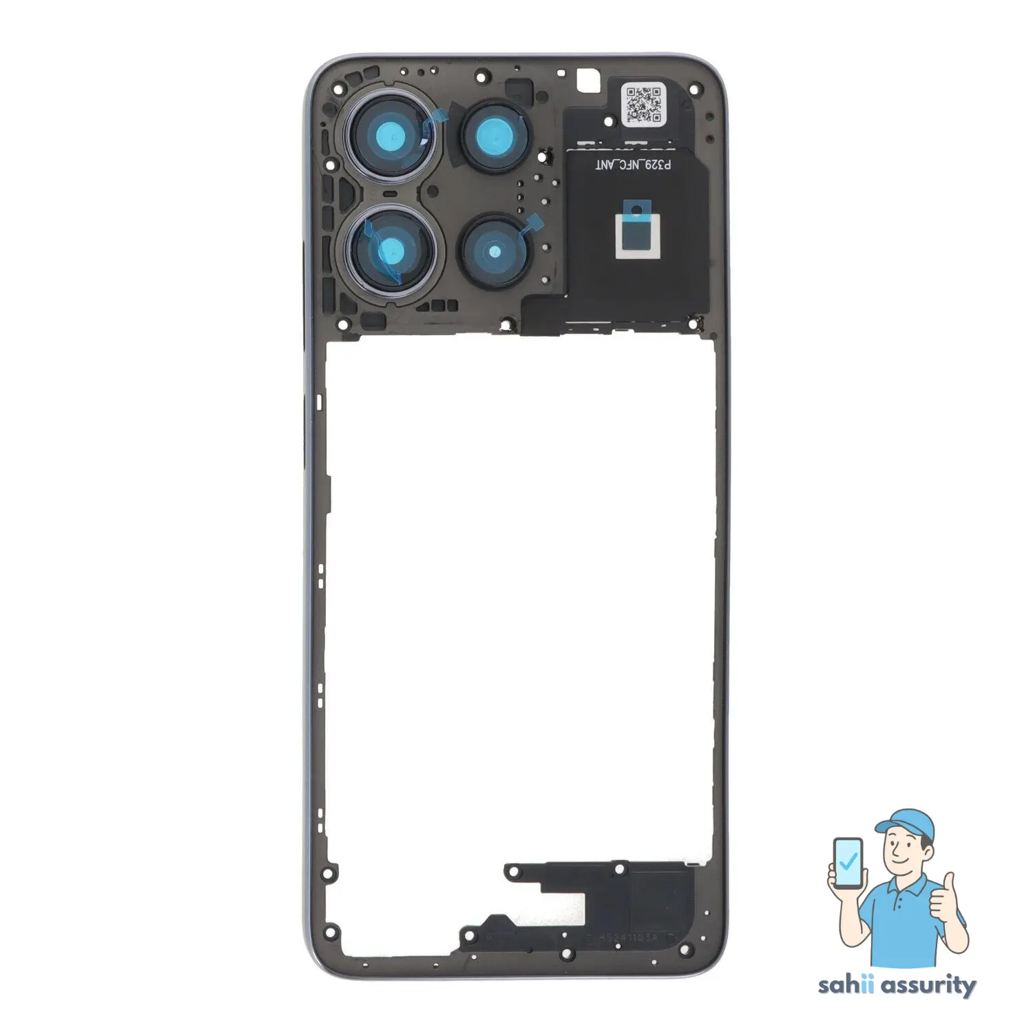 Middle Frame Ring Only for Motorola Moto G15 Power Black